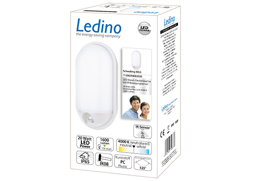 | LED-Wand-/Deckenleuchte Deutschland Online-Shop XXLS, m. Ledino Ledino Schwabing 20W, Sensor